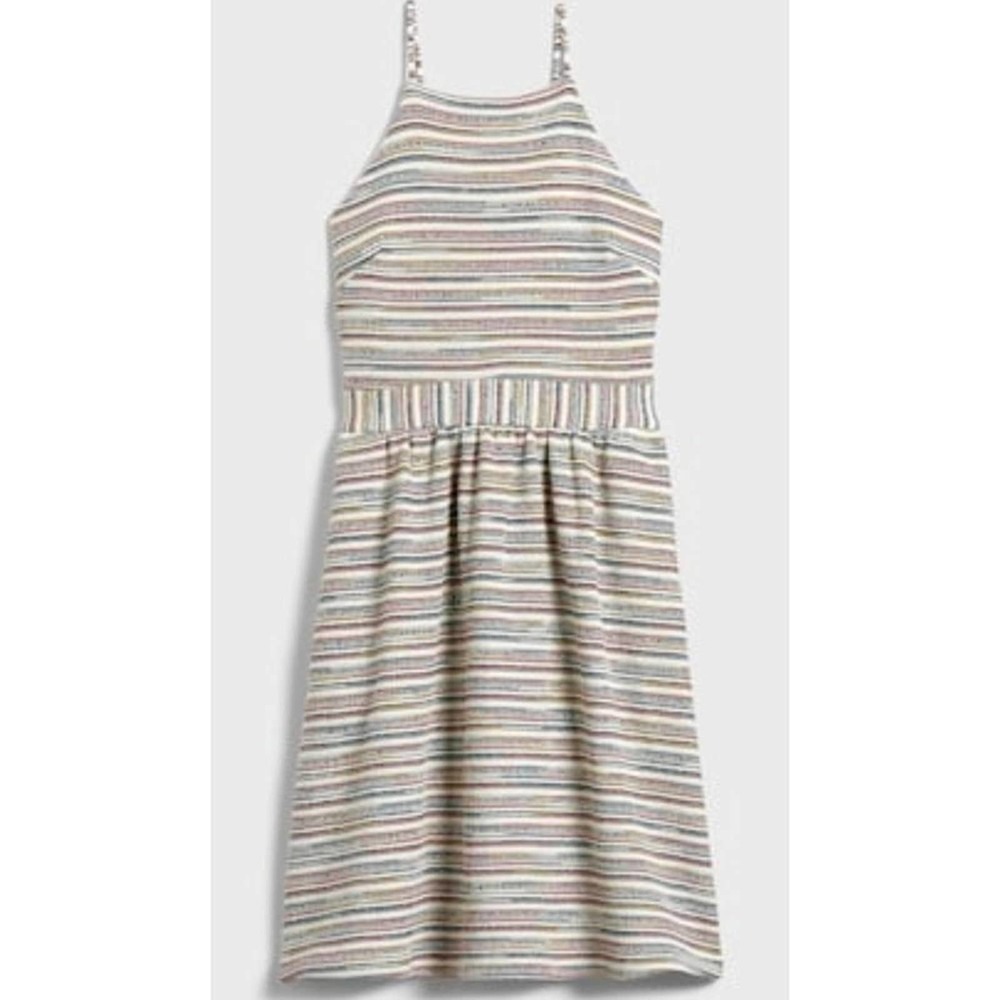 Banana Republic Boucle Striped Fit-and-Flare Dress